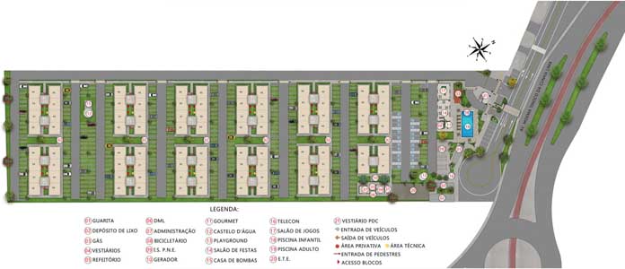 Norte Boulevard Residencial planta do condomínio