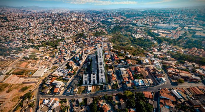 Vista de cima do bairro onde vai ser construido o plaza norte