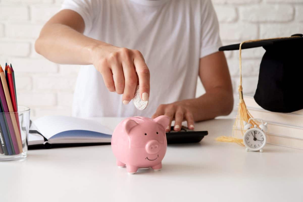 Someone following Easy Steps to Save Money.
