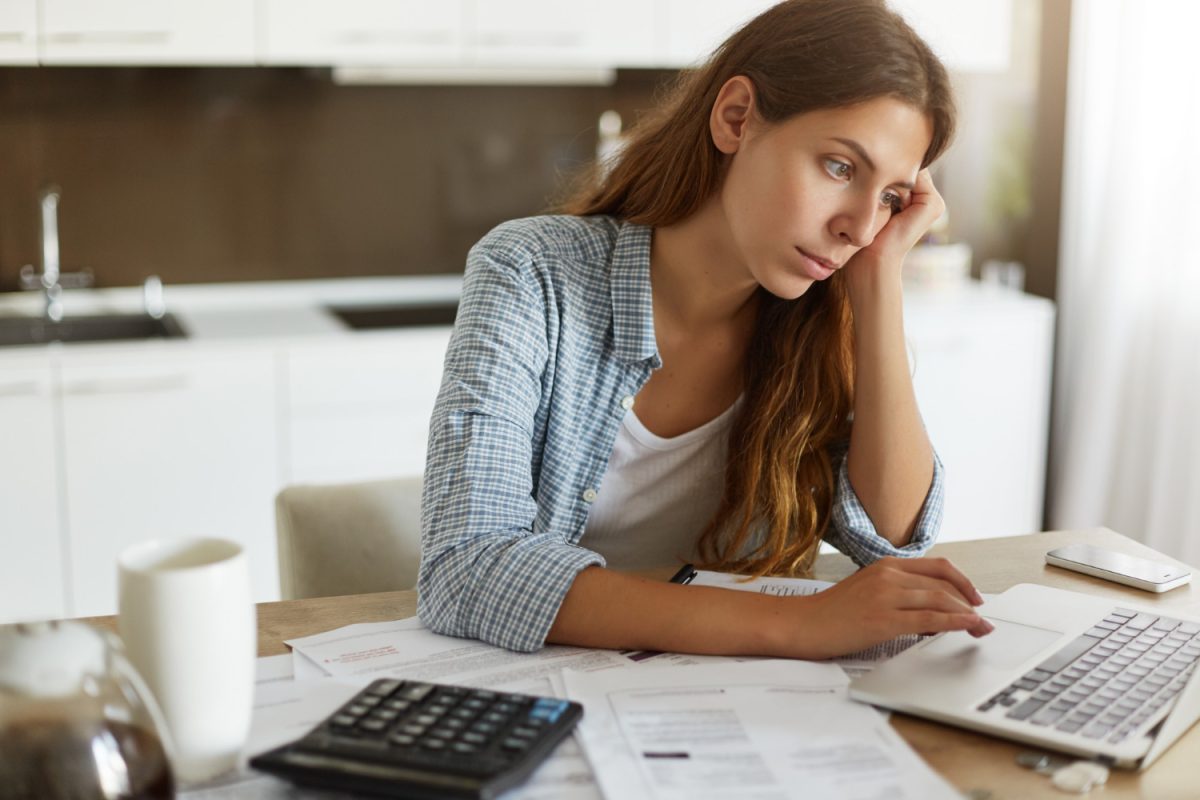 Woman learning about Debt Consolidation.