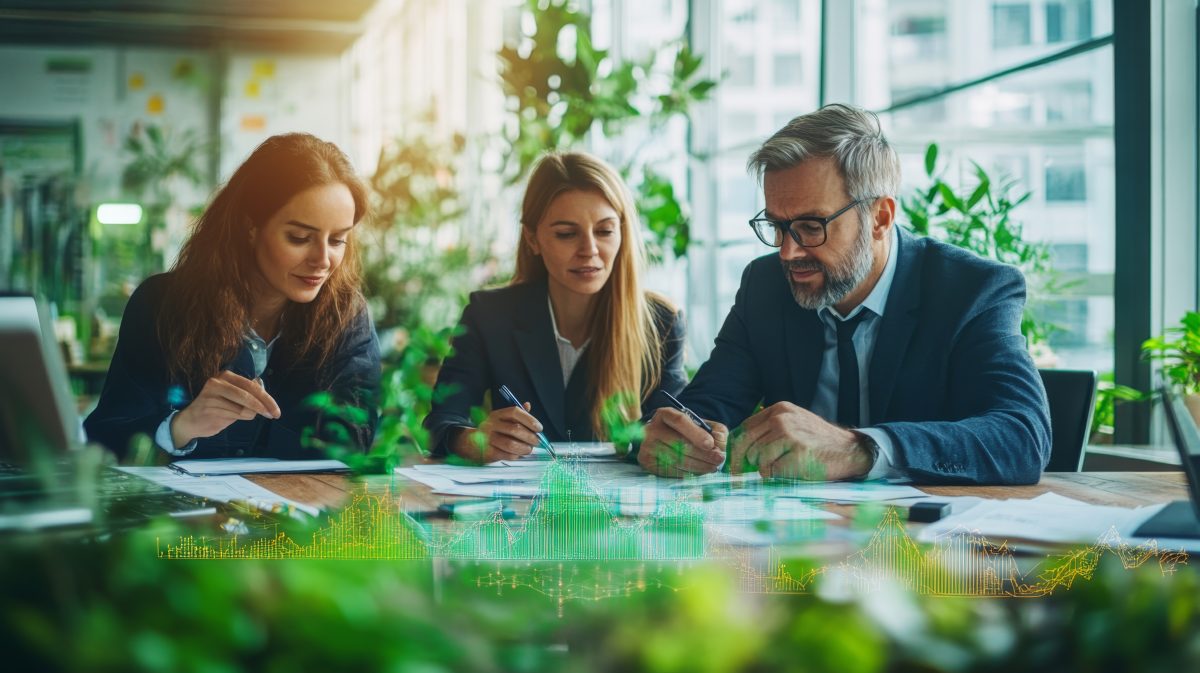 Professionals reviewing Canadian fiscal sustainability, public debt and economic projections